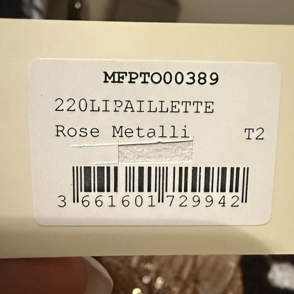 Maje Champagne Sequin V-Neck Button-Front Top - Picture 7 of 7